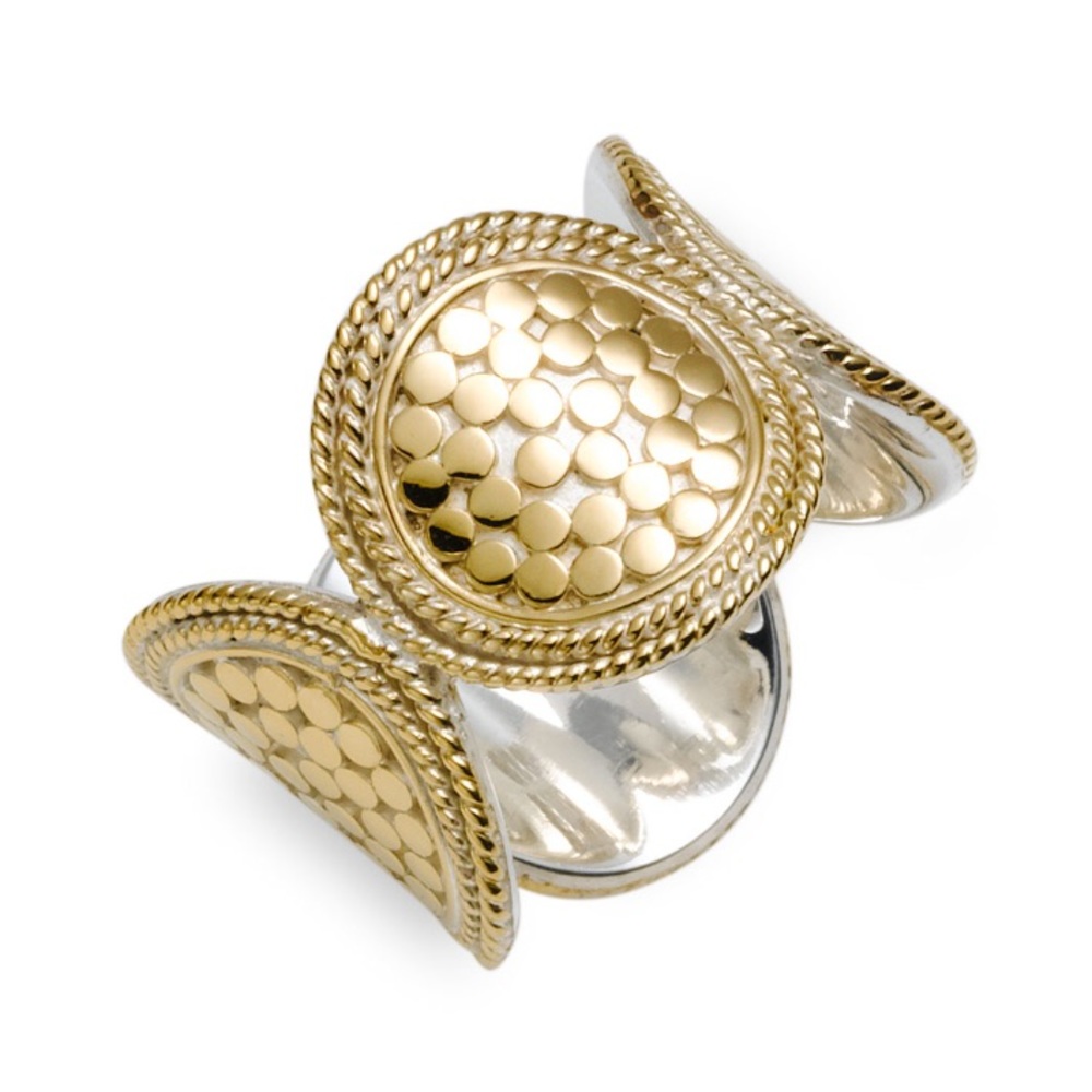 Anna Beck Size 6 18k Gold Vermeil 2 Tone Ring